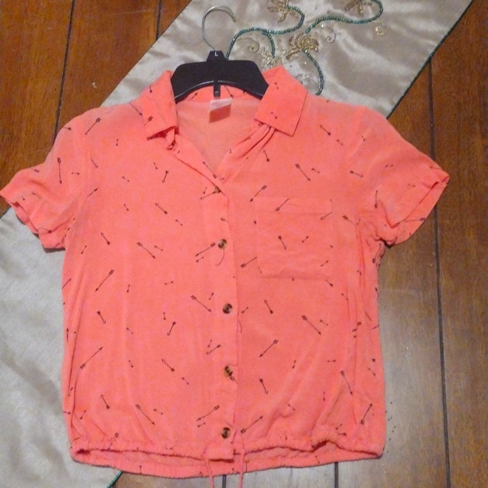 Pink Collared Arrow Shirt